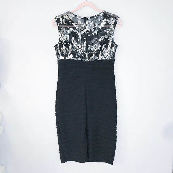 Scarlett Ribbed and Silver Sequin Top Dress - Picture 3 of 6